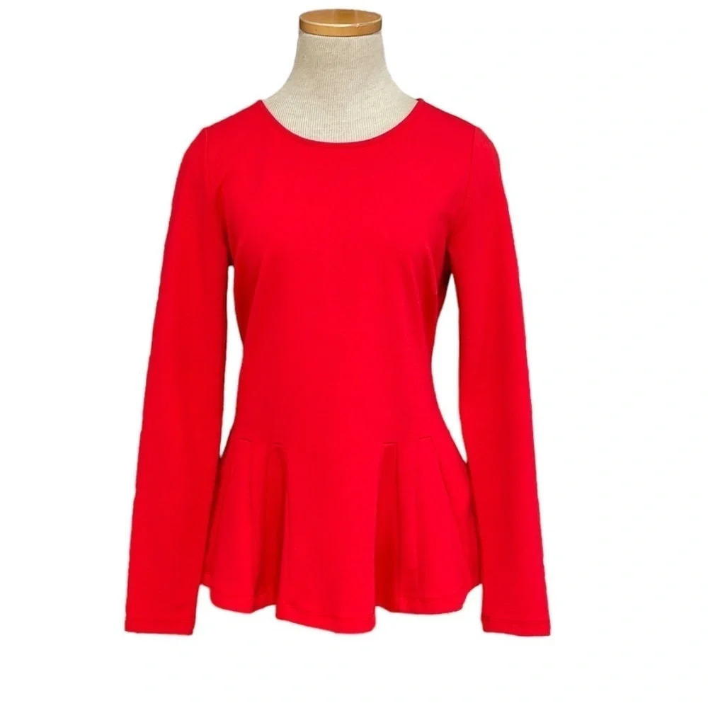 Philosophy Republic Clothing Tunic Pleated Blouse Red Size Small S